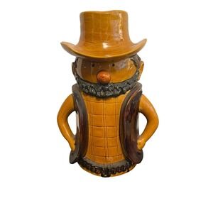 Ceramic Mountain Man Cowboy Cookie Jar Bearded Character B/305 Vintage Italy
